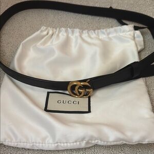 Authentic Gucci GG Marmont thin belt